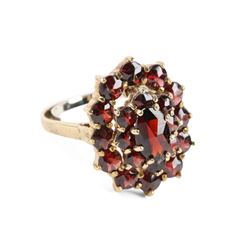 A Bohemian 9K Gold & Garnet Ring