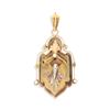 Image 1 : A Victorian 14K Multi-Colour Gold & Pearl Pendant