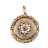 Image 1 : A Georgian 18K Gold, Pearl, Ruby & Turquoise "Vinaigrette"