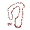 Image 1 : A Murano Millefiori Beaded Necklace