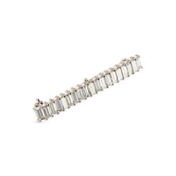 An 18K Gold & Diamond Bar Pin