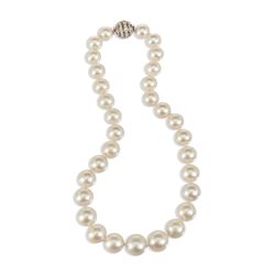 A South Sea Pearl, 14K White Gold & Diamond Necklace