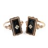 Image 1 : A Pair, 10K Gold & Onyx Rings