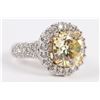 Image 2 : An 18K Gold, Diamond & Cubic Zirconia Ring