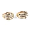 Image 1 : A Pair, 10K Gold & Diamond Rings