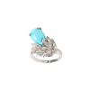 Image 1 : A 14K, Diamond & Turquoise Ring