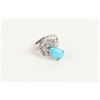 Image 5 : A 14K, Diamond & Turquoise Ring