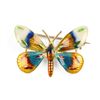 Image 1 : A Danish Enameled 18K Butterfly Pin