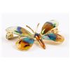 Image 3 : A Danish Enameled 18K Butterfly Pin