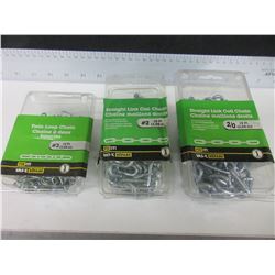 3 New assorted sizes Chain / 10 ft lengths