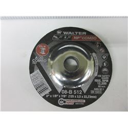 New 5 Pack of Walter HP Combo A-30-Combo for Steel / 5" x 1/8 x 7/8