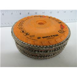 3 New Walter Spin On  Flap Disk Eduro Flex / 5" x 5/8 with Eco-Trim