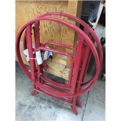 2 New 18" folding Tables / Note: no glass ,  both need glass or wood top