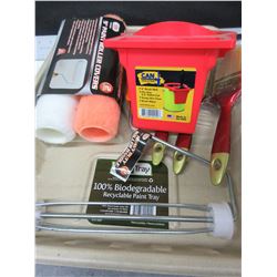 New Painting Bundle / 2 rollers / 1 Handle / 3 Brushes / Can Holster / Tray