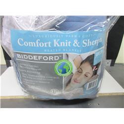 QUEEN Heated Blanket Comfort Knit & Sherpa ten heat settings 2 controllers