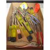 Image 1 : Flat full of Westward Screwdrivers and pliers / 2 tape measures