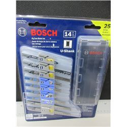 New Bosch 14 piece Jig Saw Blade Set with case