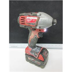 18 Volt Milwaukee Impact Driver with Red Lithium XC 4.0 Battery