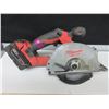 Image 1 : 18 Volt Milwaukee Metal Saw with Blade & Red Lithium XC 4.0 Battery