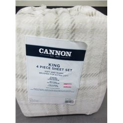 New KING 4 piece Sheet set soft & warm brushed for extra loft