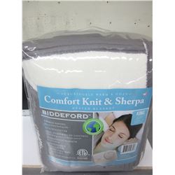 New KING Heated Blanket Comfort Knit & Sherpa / 10 settings 2 controllers