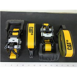 2 New CAT Ratchet Straps / 16ft 1 1/2 inch 3000lb break strength