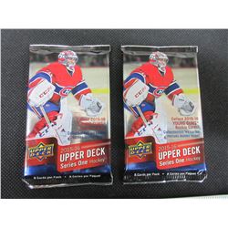 2 Packs of 8 cards each / Upper Deck 2015/16 series one Hockey Cards