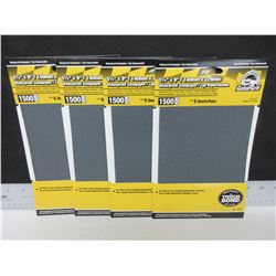 4 New packs of Gator Grit Waterproof Sandpaper 6 sheets each 1500 grit