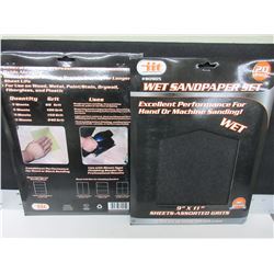 2 new Wet Sandpaper sets 20 sheets per pack 9 x 11" assorted grits