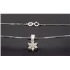 Image 5 : 14KT White Gold 0.25ctw Diamond Pendant with Chain