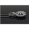 Image 5 : 14KT White Gold Tanzanite and Diamond Pendant with Chain