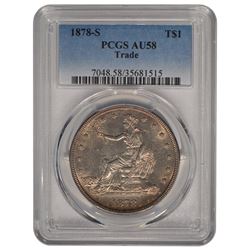 1878-S $1 Trade Dollar Coin PCGS AU58