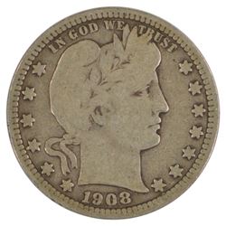 1908-S Barber Quarter Coin