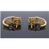 Image 4 : 18KT Two Tone Gold 0.85ctw Diamond Earrings