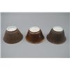 Image 5 : Three Small Blue-and-White Bowl with its External in Brown-Glazed Color.