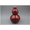 Image 1 : Qing Dynasty Red-Glazed Vase in a "Calabash" Shape.