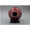 Image 2 : Qing Dynasty Red-Glazed Vase in a "Calabash" Shape.