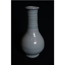 Celadon-Glazed “String” Vase with a Slender Neck.