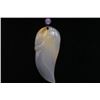Image 2 : A Deep Sea Agate "Tooth" Pendant with String Necklace.