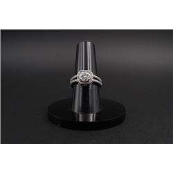 A 925 Silver Ring Inlaid with Large Gemstone.