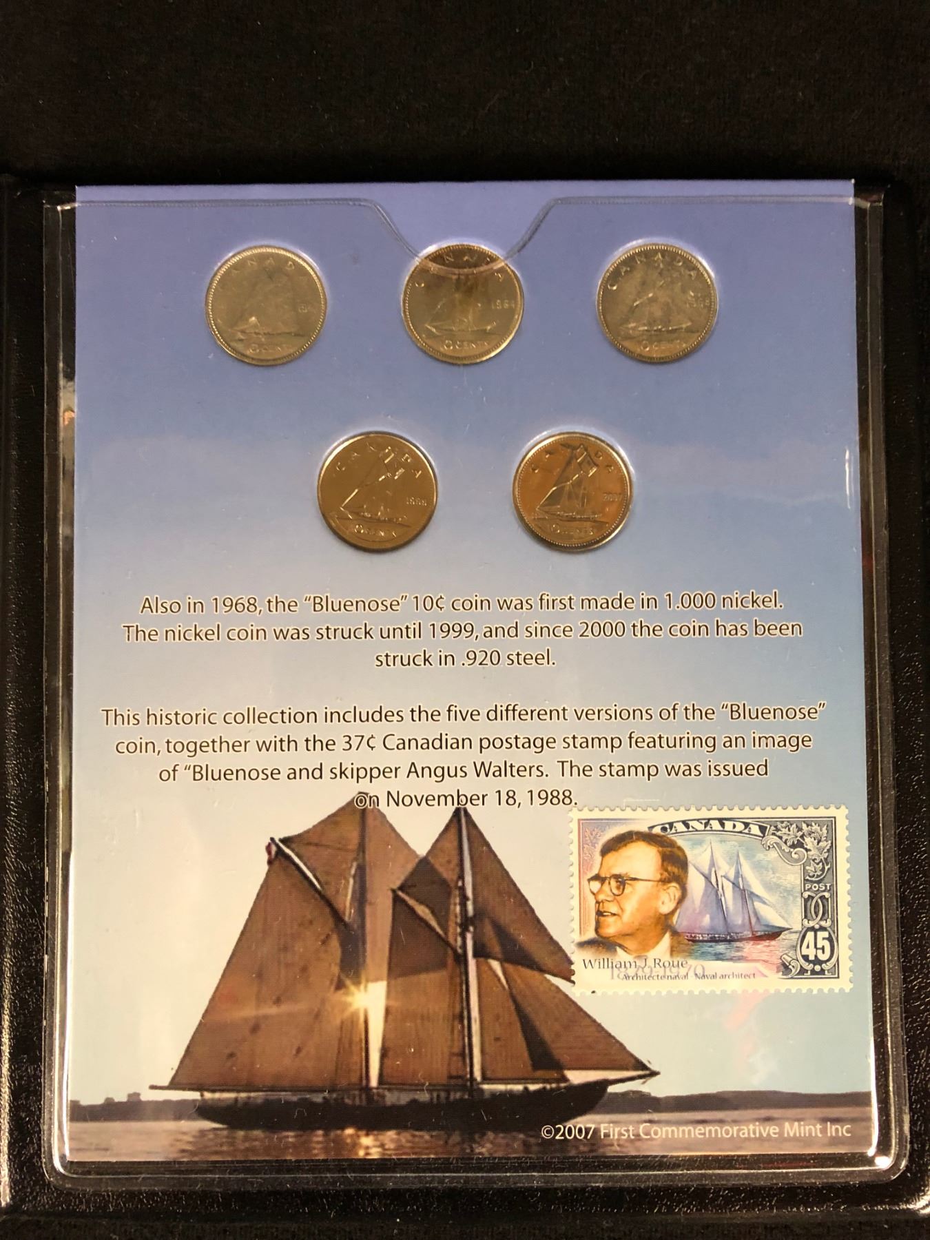 BLUENOSE COIN AND STAMP COLLECTION (THE FIRST COMMEMORATIVE MINT)