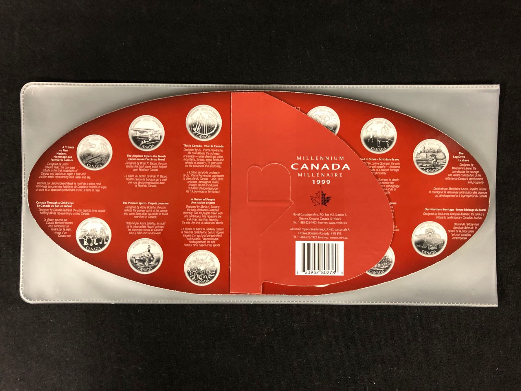 1999 CANADIAN MILLENNIUM QUARTERS SET (ROYAL CANADIAN MINT) 1999 CANADIAN MILLENNIUM QUARTERS SET (ROYAL CANADIAN MINT)