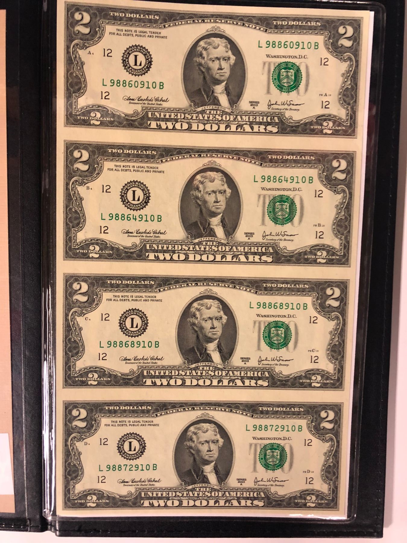 thumbnail interactive-video image 1 of Complete Set Of 4 US SPECIAL ELITE FORCES All Military Branches Genuine $2 Bills 1 of 5