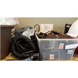 BACK PACK VACUUM, BUCKLE STRAPS, LIGHT STRIP, AND CARPET REPAIR KIT