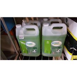 FOUR JUGS GREEN WORKS MANUAL POT AND PAN DETERGENT, 3.78L EACH