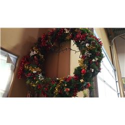 36" PRE-LIT CHRISTMAS WREATH