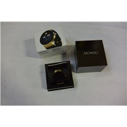 NEW OPEN BOX MOVADO CONNECT 46.5MM SMARTWATCH WITH GOOGLE ASSISTANT, BLACK/GOLD, RETAIL $749, WORKIN