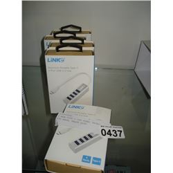 5 NEW TYPE C USB HUBS, RETAIL $30 EACH, VALUE $150