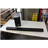 Image 1 : SAMSUNG SOUNDBAR WITH WIRELESS SUB AND BLUETOOTH, RETAIL $349 MISSING SOUNDBAR POWER SUPPLY