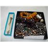Image 1 : STERLING CROSS NECKLACE AMD TRAY OF VINTAGE ESTATE JEWELLRY